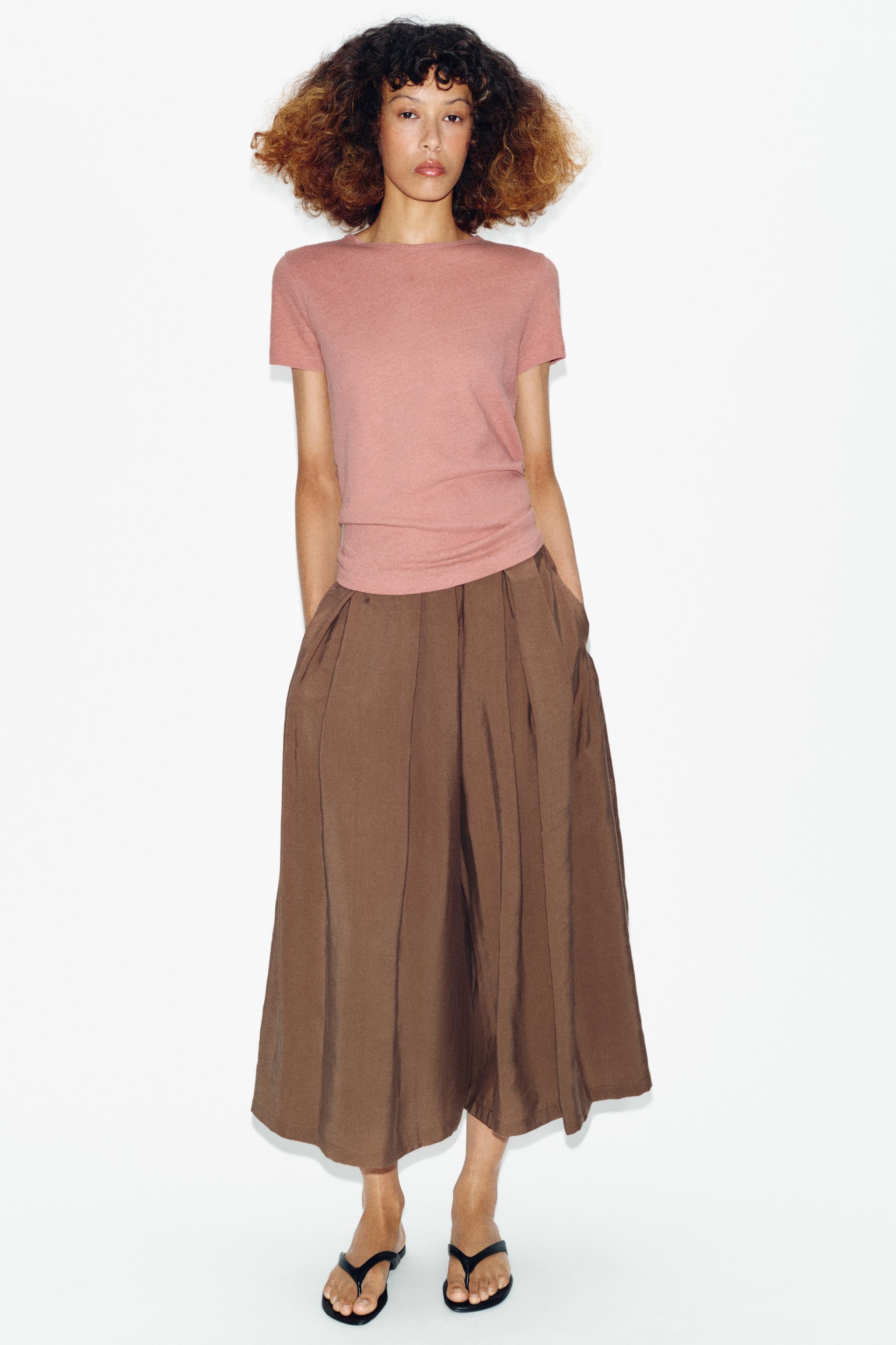 LINEN BLEND SHORT SLEEVE T-SHIRT